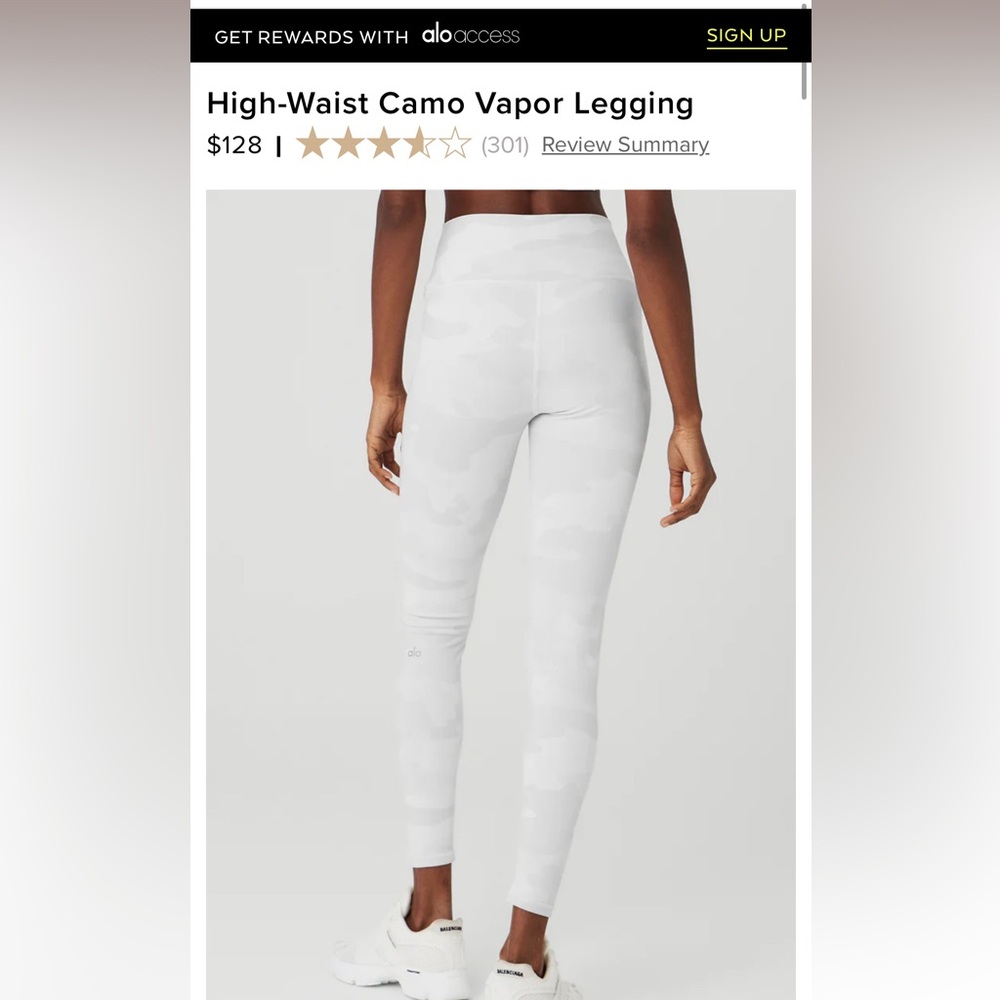 Alo High-Waist Camo Vapor Legging- size small